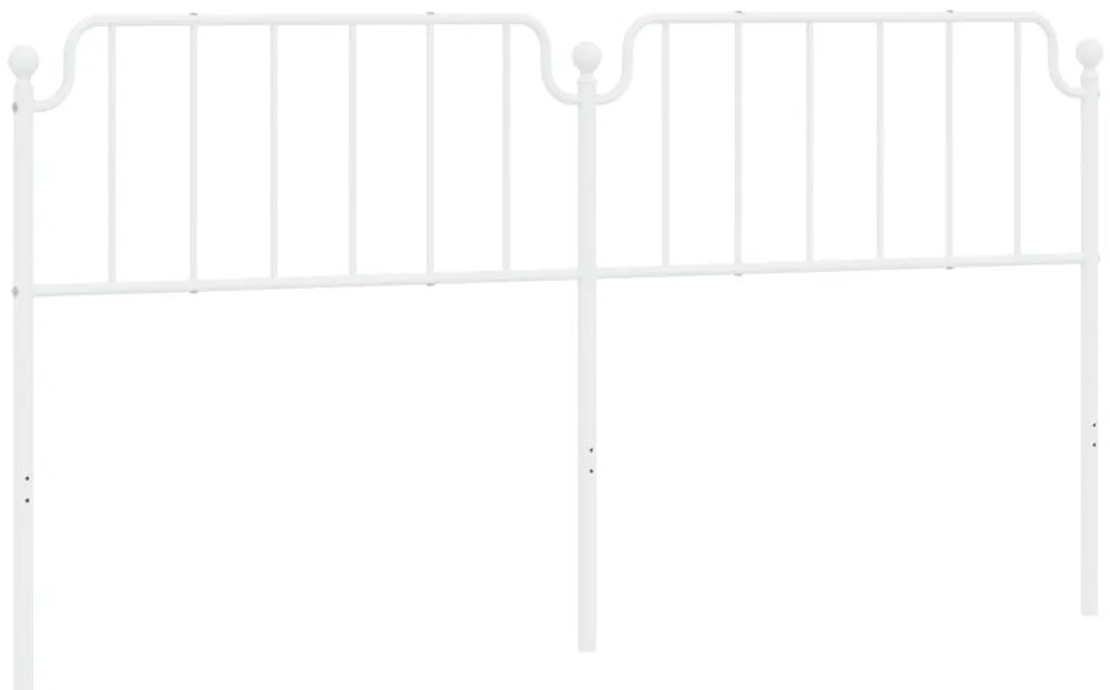 373974 vidaXL Метална резервна табла за легло, бяла, 200 см