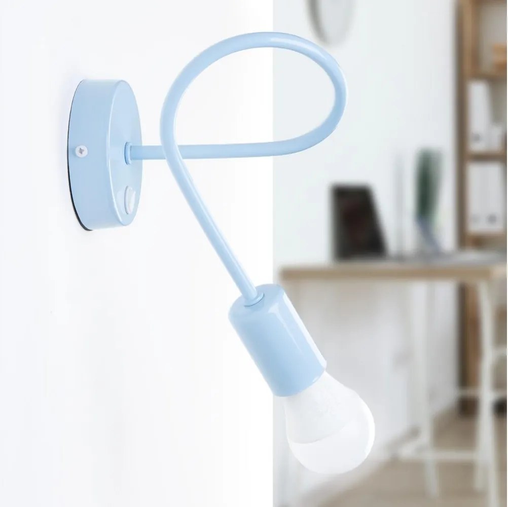 Гъвкава стенна лампичка OXFORD 1xE27/15W/230V синя