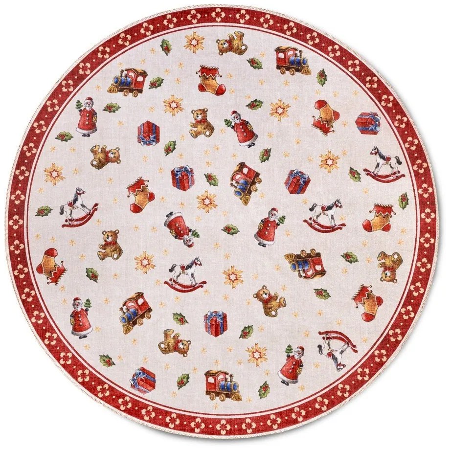 Червен кръгъл килим с коледен мотив ø 150 cm Red Christmas – Villeroy&amp;Boch