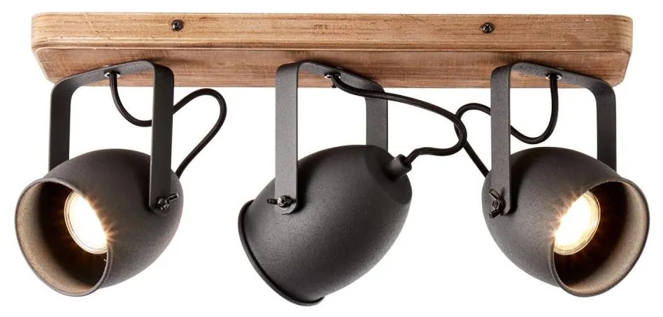 Brilliant - Точково осветително тяло CROWTON 3xGU10/6W/230V цвят бор