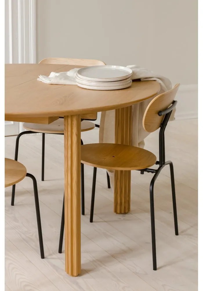 Черно-антрацитен трапезен стол Curious - UMAGE