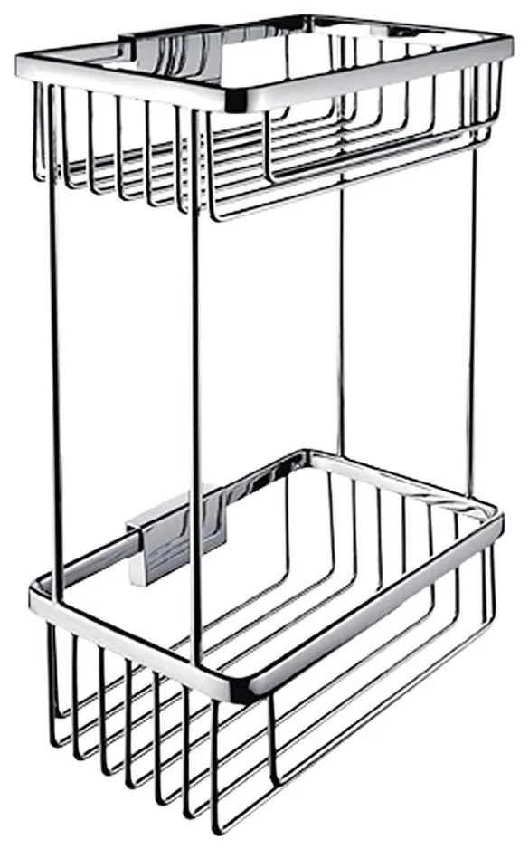 NIMCO Ki 14017D-26 - Двуетажен стенен душ рафт KIBO лъскав хром