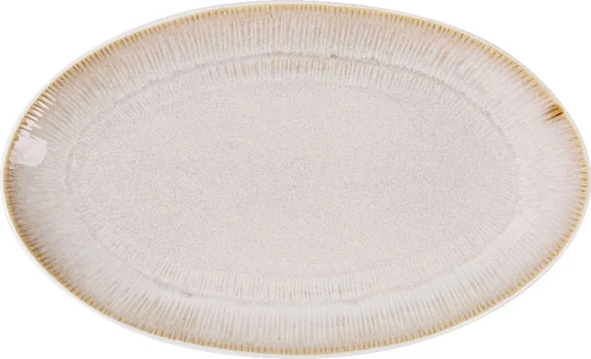 Плато овал LA MEDITERRANEA Calobra Cream, 34x21 cm, порцелан