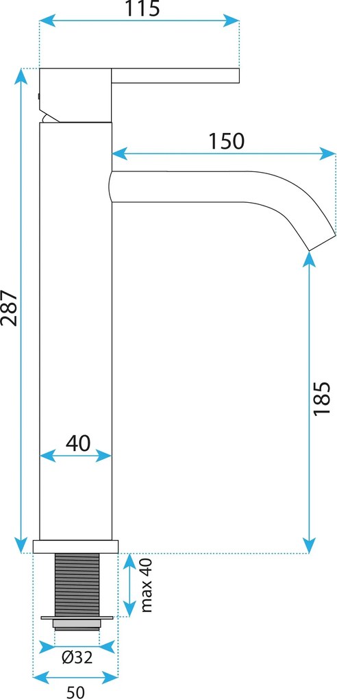 Смесител за баня Rea Foster Brush Copper