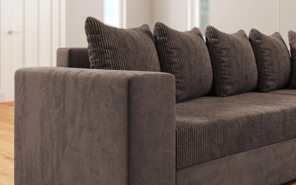 Разтегателен ъглов диван + табуретка Лондо