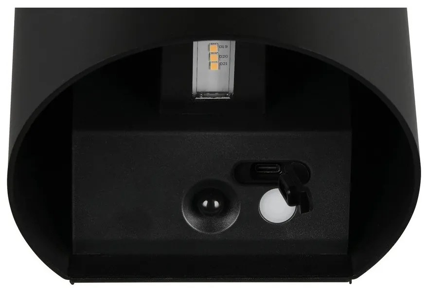 LED стенно външно осветително тяло с USB със сензор за движение (височина 10 cm) Genie – Reality