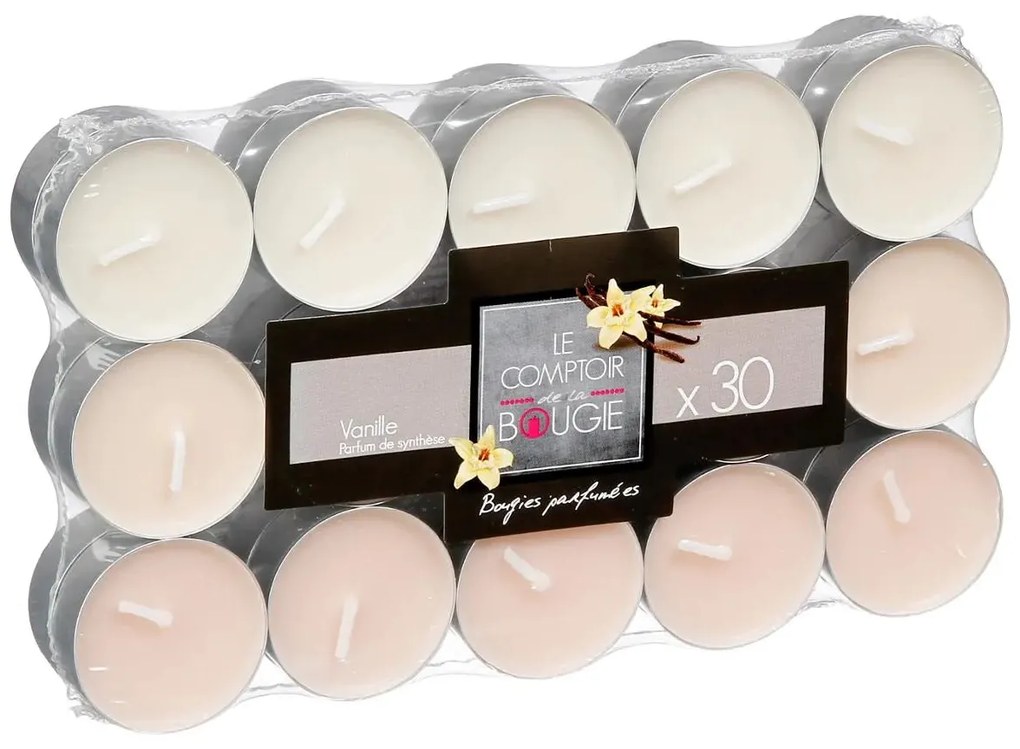 Комплект ароматни чаени свещи atmosphera Nina, 30 бр - Exotic Fruits