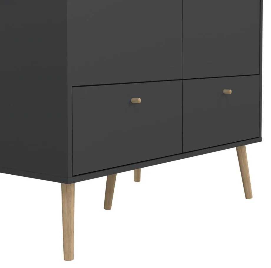 Гардероб антрацит 99x200 cm Bodo - Tvilum