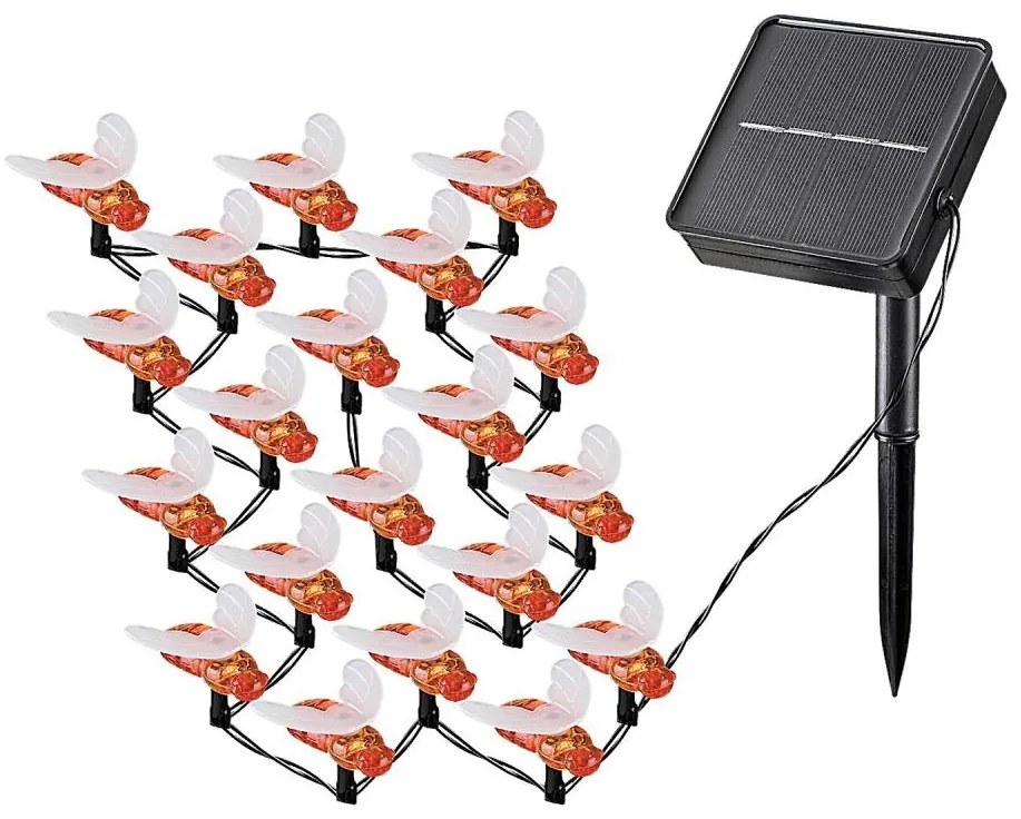 Rabalux 77002 - LED Соларна верига BOBUS 20xLED/0,06W/1,2V IP44