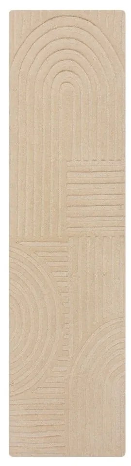 Бежов вълнен килим 60x230 cm Zen Garden - Flair Rugs