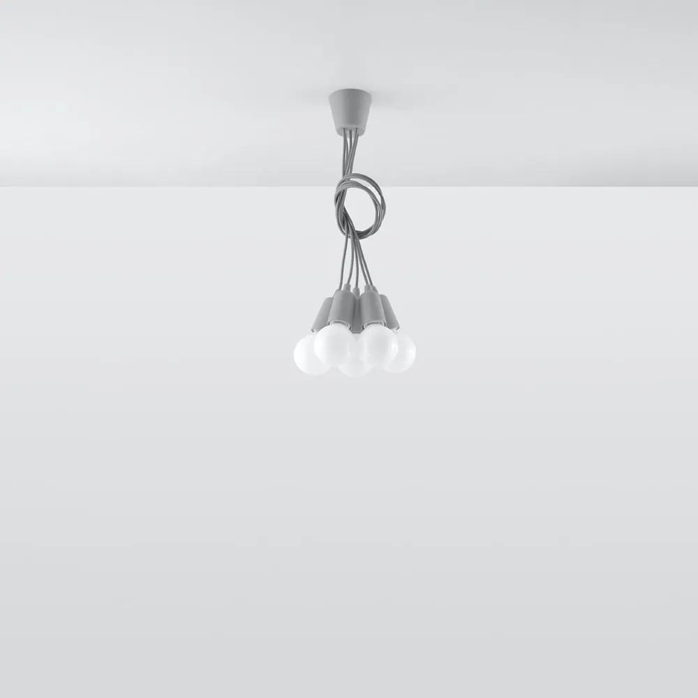 Сиво висящо осветително тяло ø 25 cm Rene – Nice Lamps