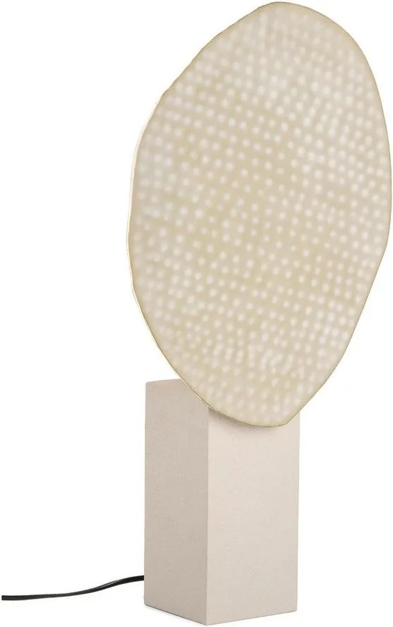 Бежова метална настолна лампа с метален абажур (височина 57 cm) Neev – Bizzotto