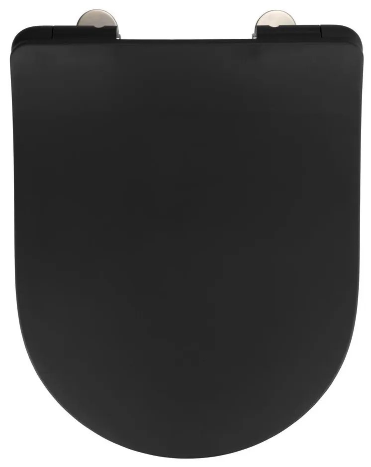 WENKO 23827100-WC седалка SEDILO 45,2x36,2 cm черна/сребриста