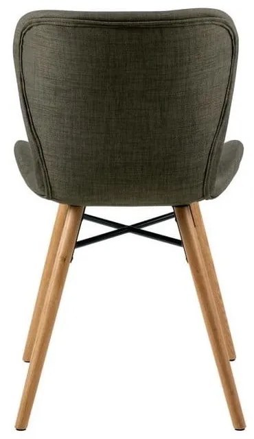 Комплект от 2 зелени трапезни стола в цвят каки Batilda - Actona