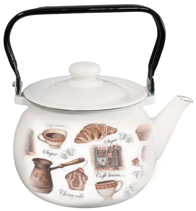 Horecano - Емайлиран чайник 2,5л "Cafe de Cherie" Н-(2710/2)