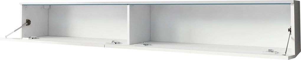 Тапицирано легло Lowboard D 180-Бяло - антрацит