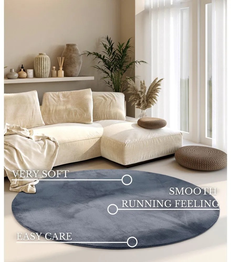 Антрацитен кръгъл килим ø 200 cm Leon – Villeroy&amp;Boch