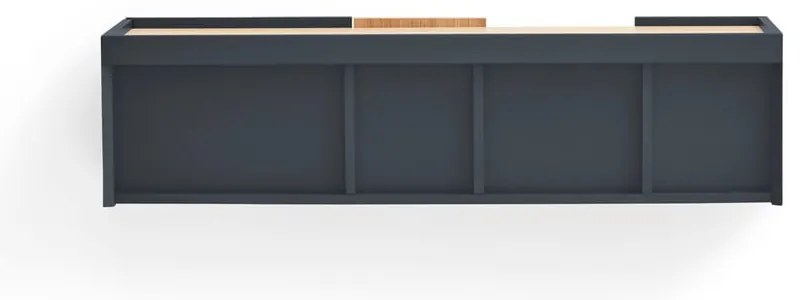 Нисък скрин в антрацит и естествен дъб 110x23 cm Otto - Teulat