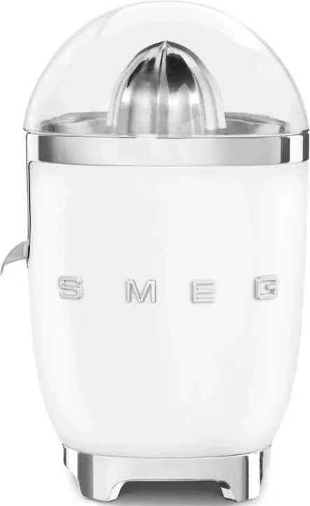 Електрическа цитрус преса Smeg CJF11WHMEU, 70 W, Антикапкова система, Противоплъзгаща се основа, Бял мат