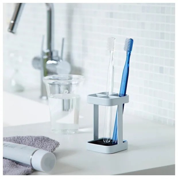 Бял държач за четки за зъби Slim Tower - YAMAZAKI