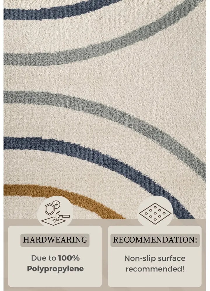 Кремав детски килим 120x170 cm Double Rainbow – Hanse Home