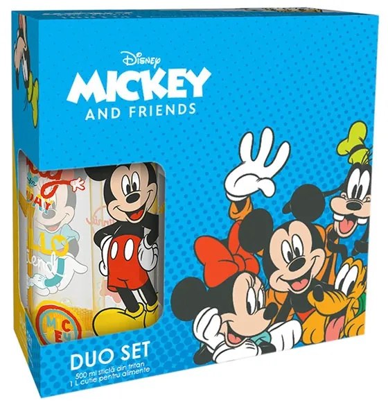 Disney Комплект Mickey & Friends, бутилка 500 ml и кутия за обяд