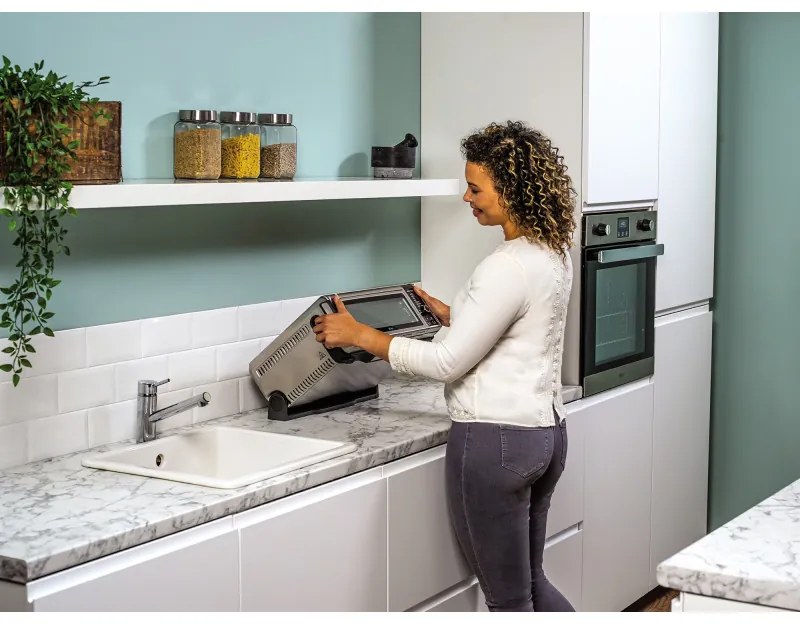 Мултифункционална фурна 8в1 Ninja SP101EU Foodi, 2400W, 10L, Air fry/Roast/Bake/Toast, Компактна, Инокс