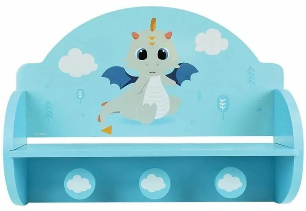 Стенна козирка Fun House Син Дървен MDF (33 x 46 x 15 cm)