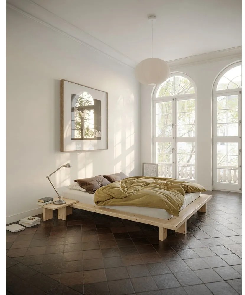 Нощно шкафче от масивен бор в естествен цвят Japan – Karup Design