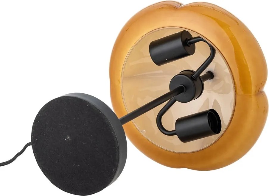 Настолна лампа в цвят жълта охра със стъклен абажур (височина 46,5 cm) Kinoko – Bloomingville