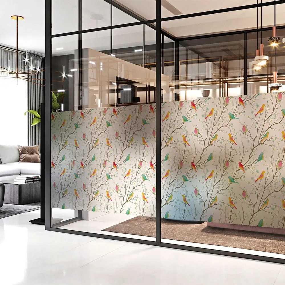 Стикер за прозорец 200x40 cm Birds in the Forest - Ambiance