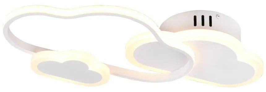 Бяла детска лампа 52x25 cm Cloudy - Trio