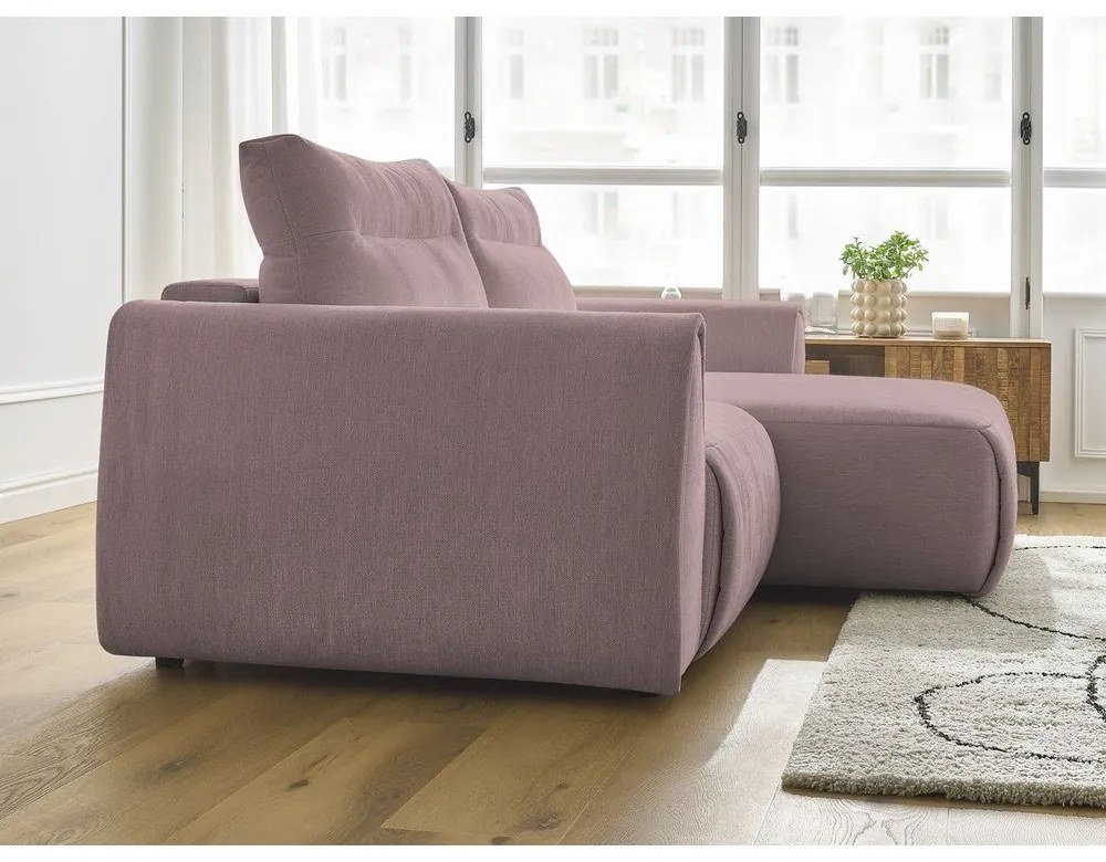 Светлорозов ъглов диван Aden – Bobochic Paris