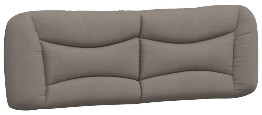 374592 vidaXL Мека табла за легло, таупе, 160 см, плат