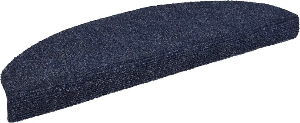 132701 vidaXL Изтривалки за стълби, самозалепващи се, 15 бр., 65x21x4 см, сини, полукръгли, големи