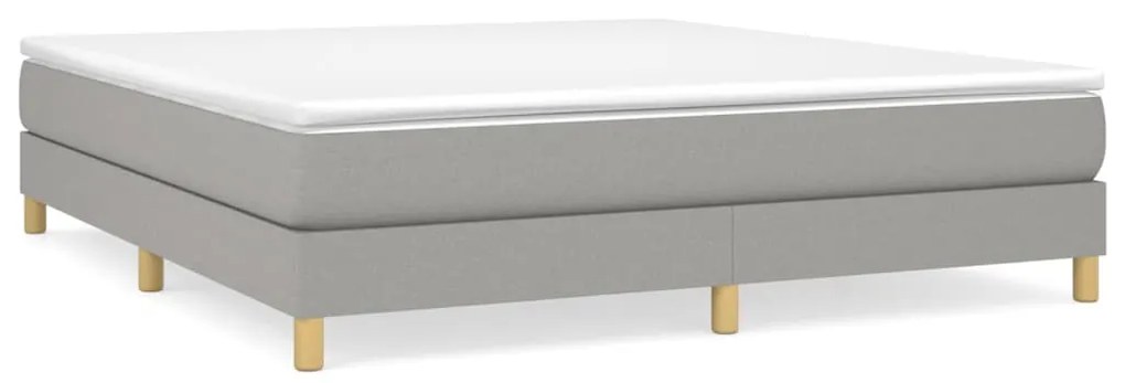 3120622 vidaXL Рамка за легло с пружини, светлосива, 160x200 см, плат