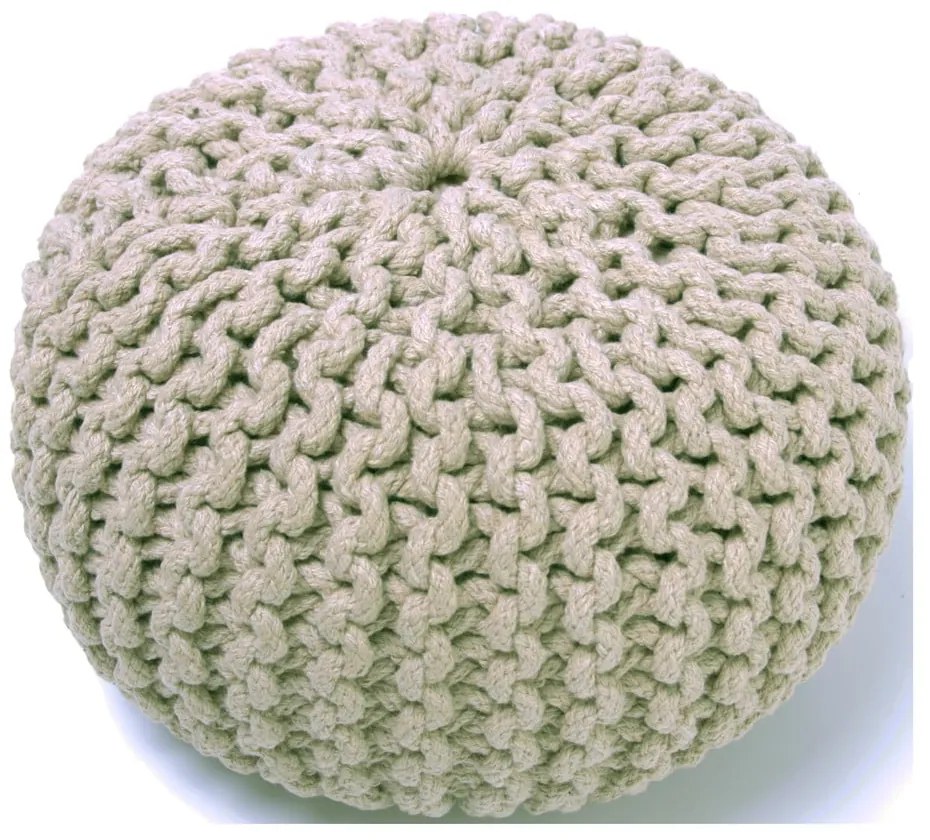 Детски бежов ръчно изработен пуф Lili - Nattiot