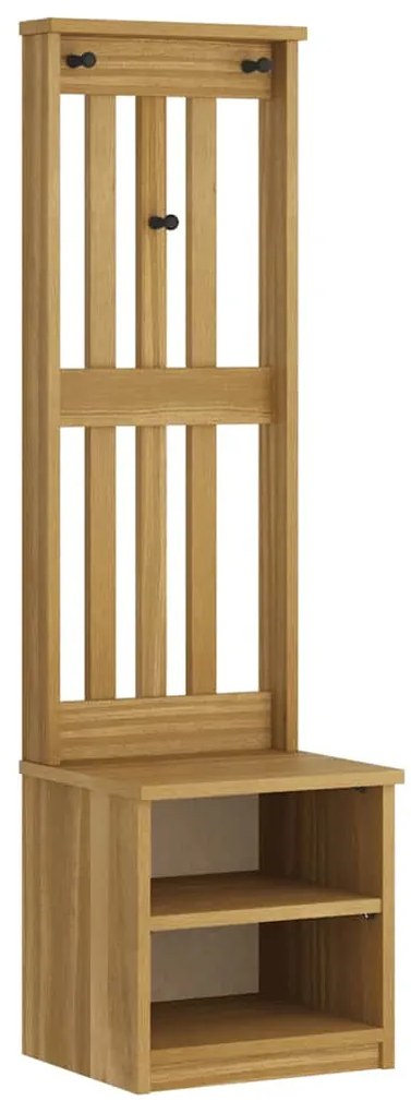 4010479 vidaXL L Дърво за антре SANDNES 45x40x159,5 cm масивна дървесина бор