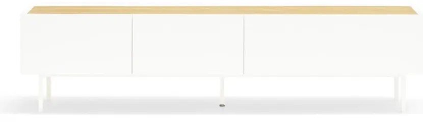 Бяла/естествена маса за телевизор от декор от дъб 180x45 cm Arista – Teulat