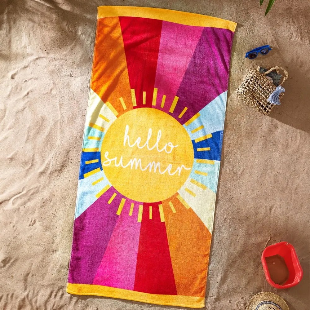 Памучна плажна кърпа 76x160 cm Hello Summer – Catherine Lansfield