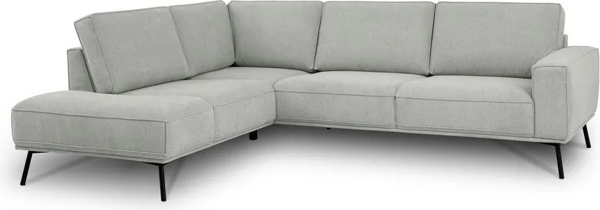 Светлосив шенилов ъглов диван (ляв ъгъл/L форма) Amsterdam – Scandic
