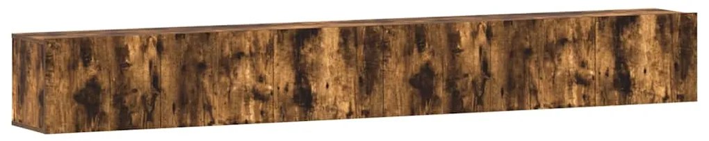 3114475 vidaXL Комплект ТВ шкафове от 3 части, опушен дъб, инженерно дърво