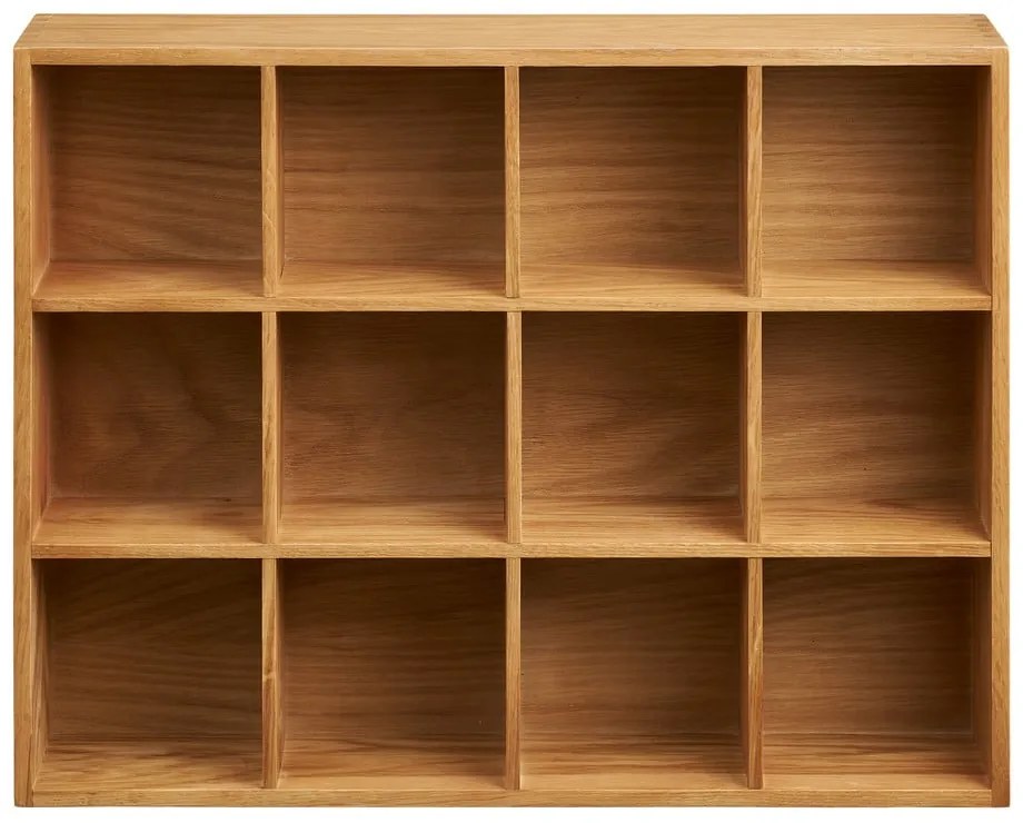 На няколко нива стенен рафт от декор от дъб в естествен цвят 11 cm Soria – House Nordic