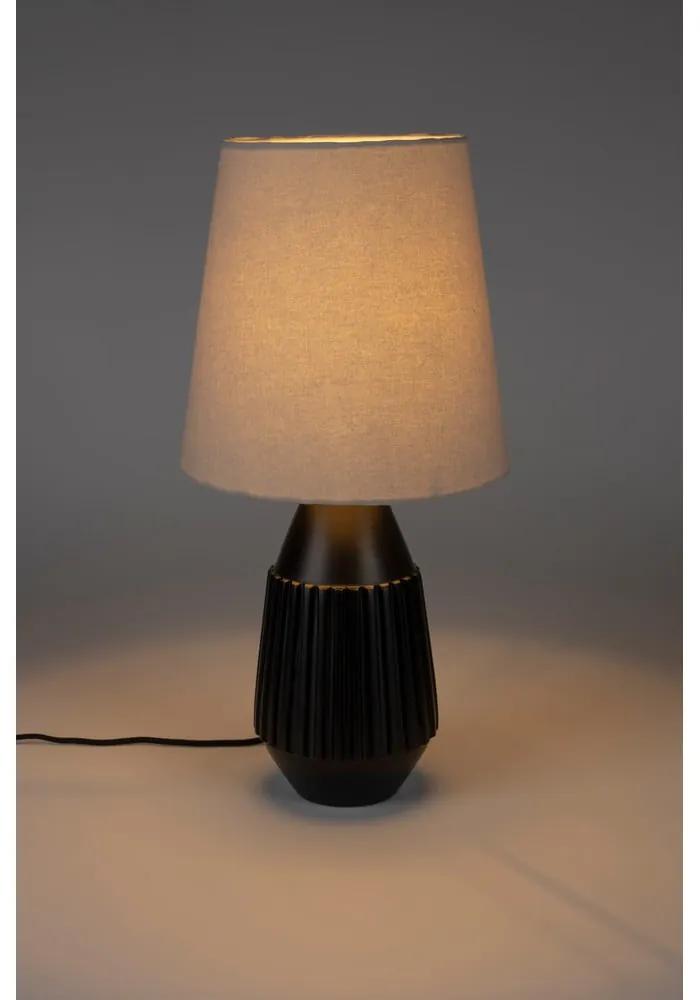 Настолна лампа в черно и бежово Aysa - White Label