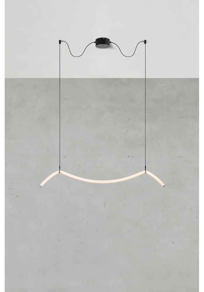 Черно-бяло LED висящо осветително тяло Melt – Markslöjd