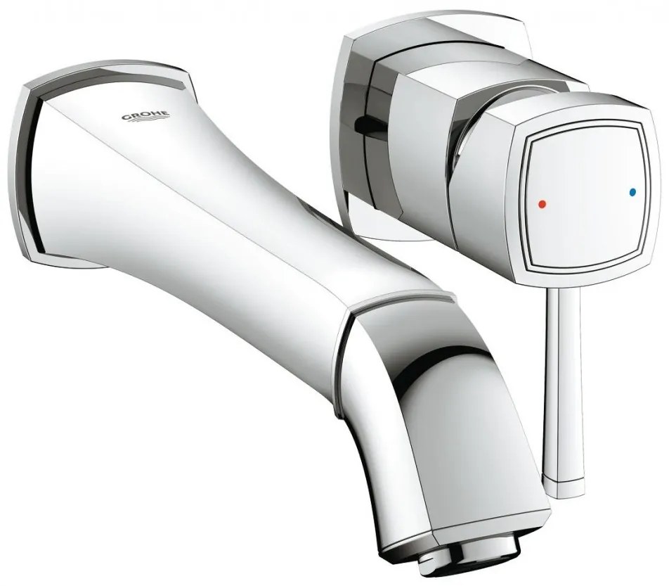 Стенен смесител за мивка Grohe Grandera-Gold - Chrome-Length 17 cm