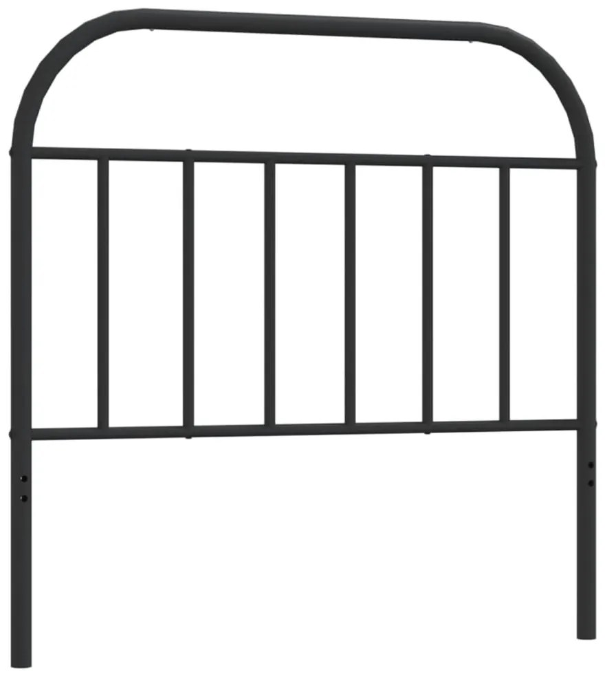 353665 vidaXL Метална резервна табла за легло, черна, 107 см