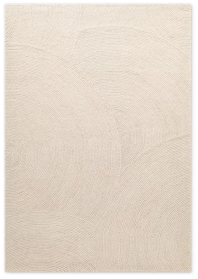 Ръчно изработен вълнен килим в светло естествен цвят 120x180 cm Eleni Natural White – Hanse Home
