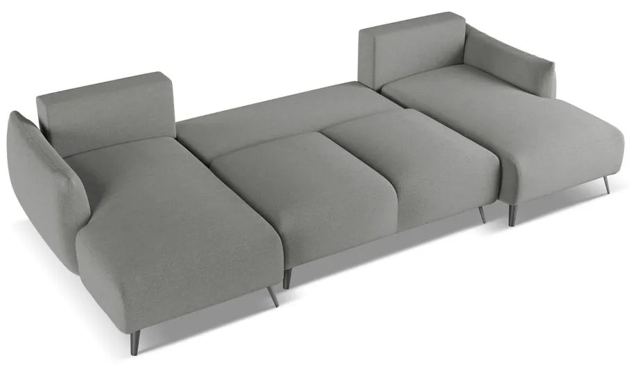 Светлосив ъглов диван Malie – Makamii