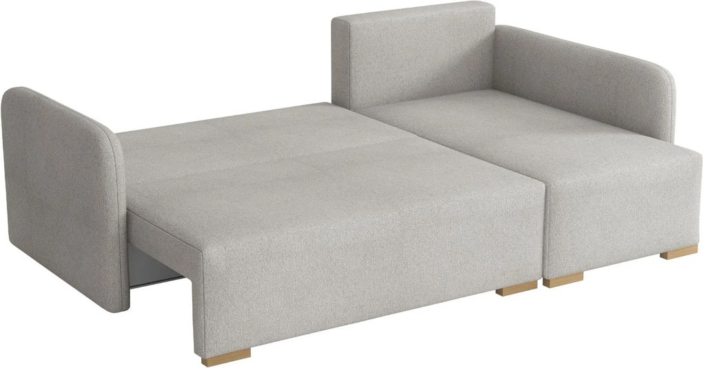 Ъглов диван Комо-светло сив